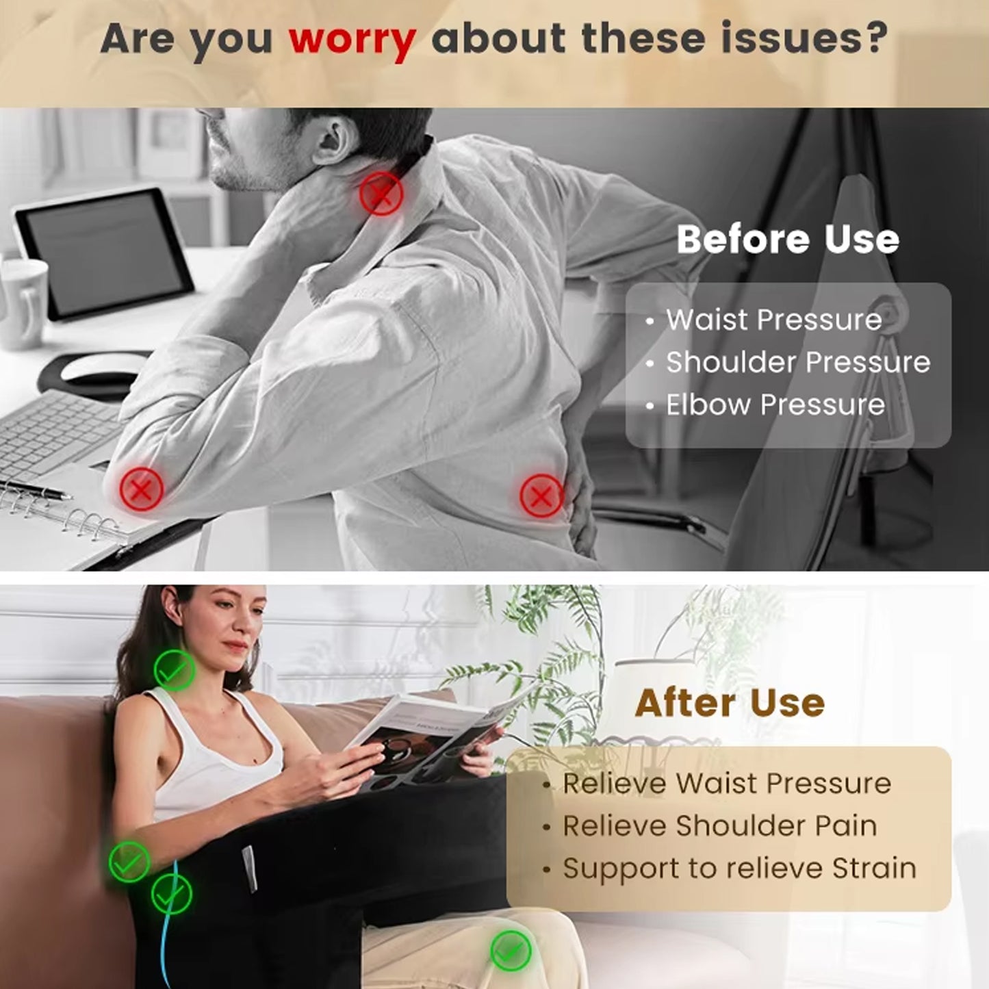 Lap Desk Pillow ( Black )