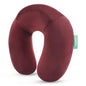 Memory Foam Travel Neck Pillow Cushion for Flight, Car & Office | U-Shaped Headrest with Soft Velvet Cover | Portable & Ergonomic Design (Grey)