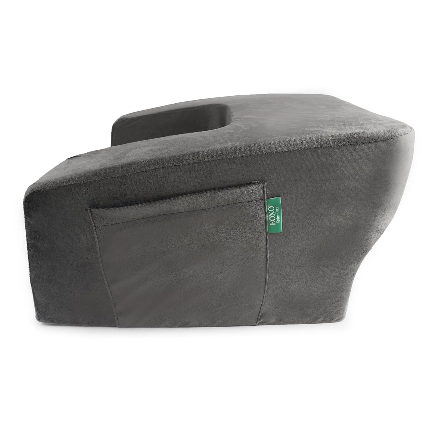 Lap Desk Pillow for Laptop with (16 * 16 inc) White Fiber Pillow Free | Portable Computer Table for Bed, Sofa & Floor |Soft Cushion & Arm Rest | Work from Home Table for Reading, Gaming (Grey)