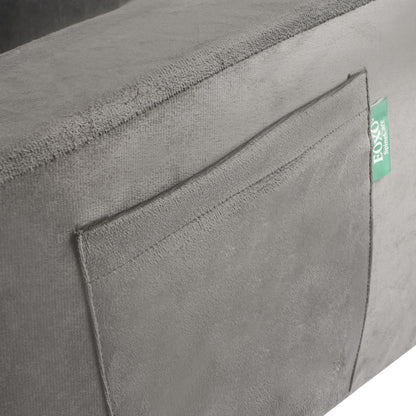 Lap Desk Pillow for Laptop with (16 * 16 inc) White Fiber Pillow Free | Portable Computer Table for Bed, Sofa & Floor |Soft Cushion & Arm Rest | Work from Home Table for Reading, Gaming (Grey)