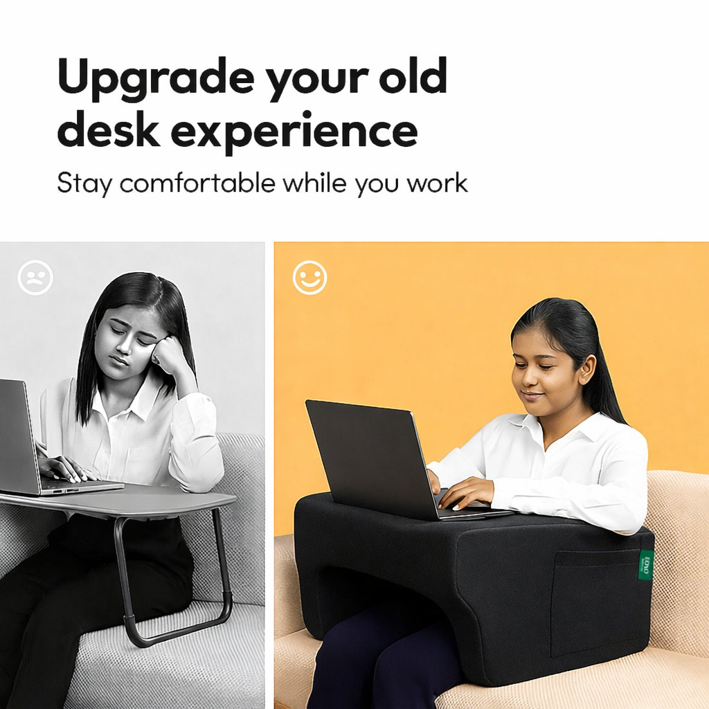 Eoxo Ultimate Black Lap Desk Pillow