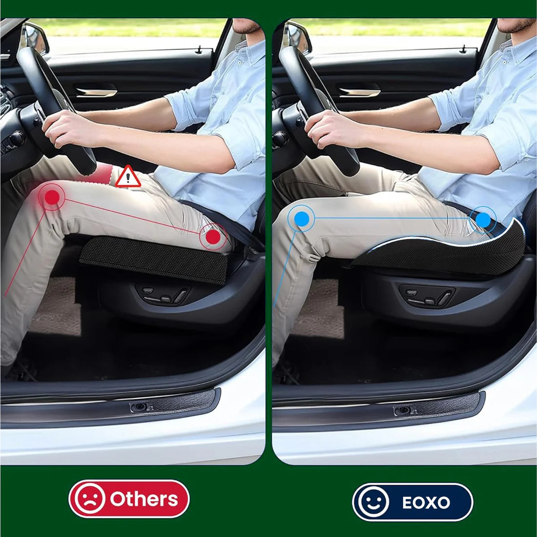 Eoxo Car Wedge Seat Cushion